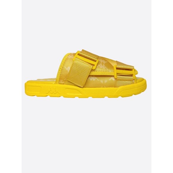 Kappa 222 Banda Mitel 4 Bright Yellow Athletic Sandal Slides Mens Size 9 - Picture 6 of 12
